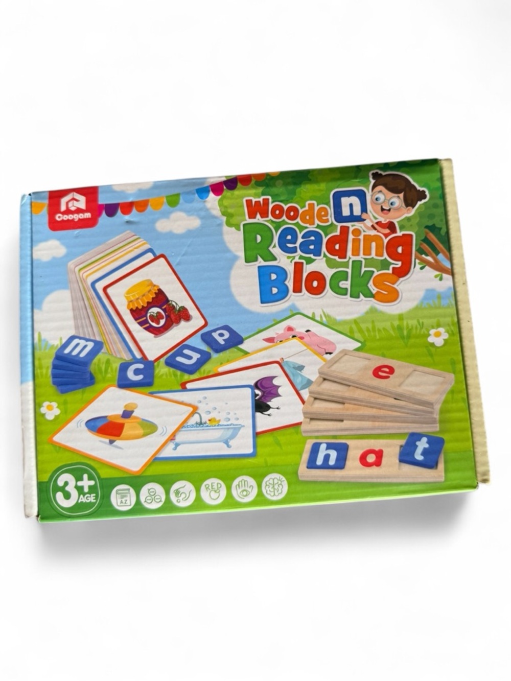Wood Reading and Spelling Blocks, Ages 3+